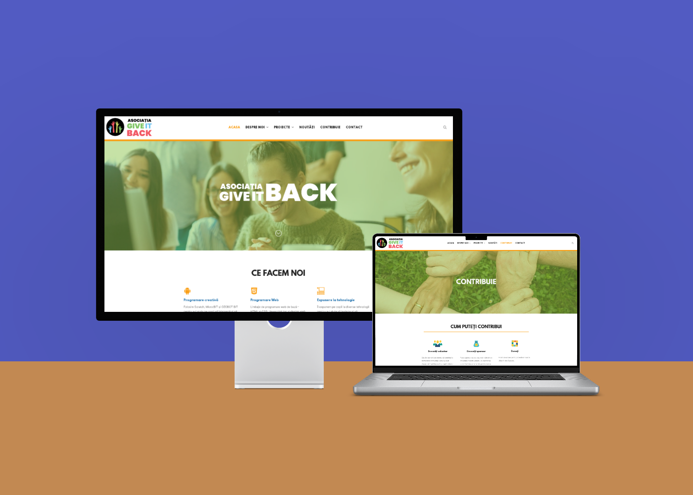 giveitback proiect evomind webdesign